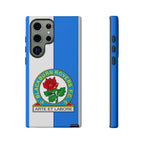 Blackburn Rovers magnetic Samsung phone case with dual-layer protection and wireless charging support