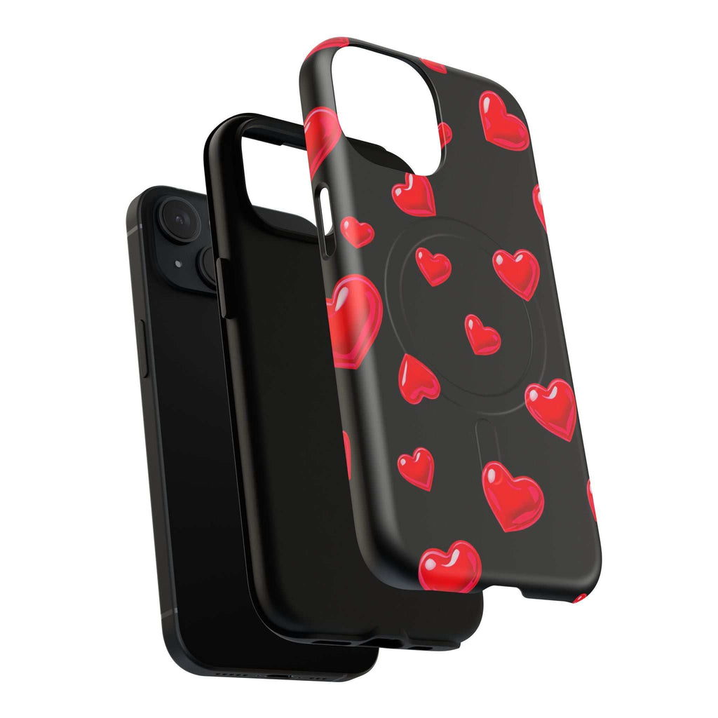 Black Hearts iPhone Magsafe Phone Case