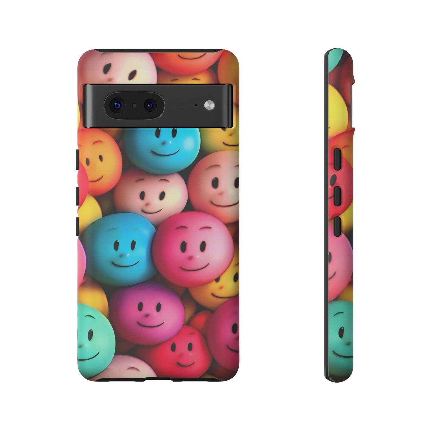 Fun Smiley Faces Google Pixel Phone Case designed by littlebitz