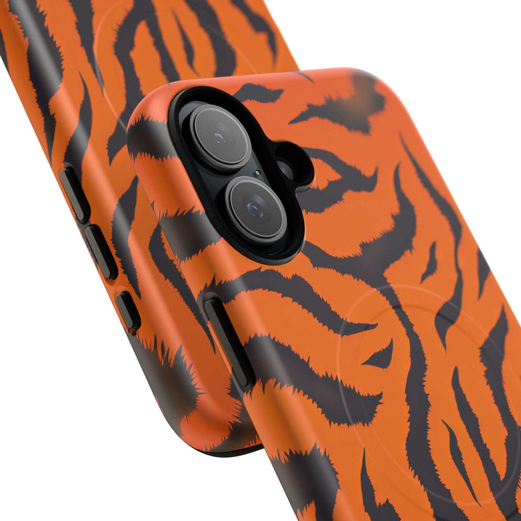 Orange Tiger Print iPhone Magsafe Phone Case