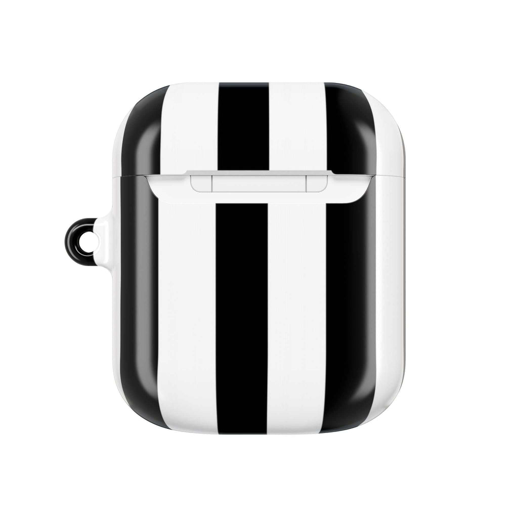 Newcastle Utd FC black and white striped AirPods protective case