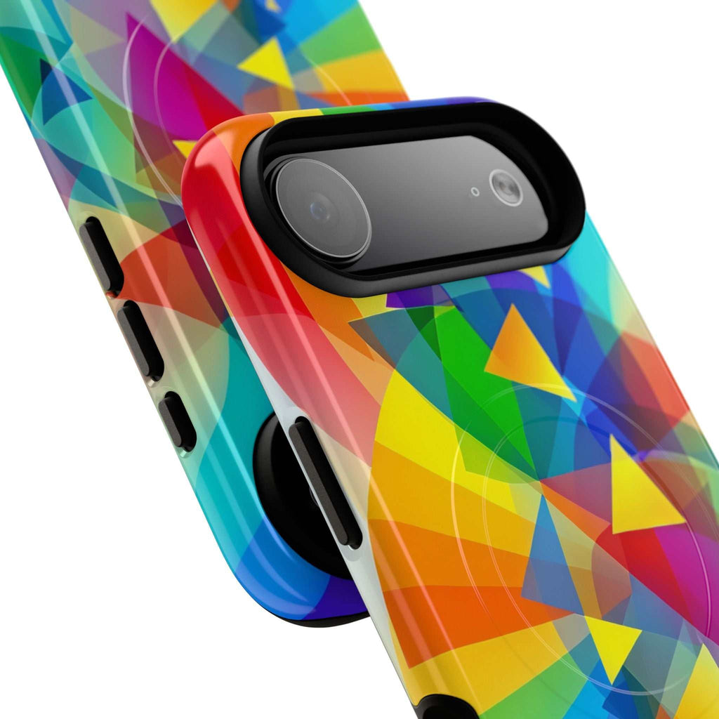 Geometric Pride Design iPhone Magsafe Phone Case