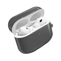 Gunmetal grey AirPods protective case with durable hard shell and glossy finish