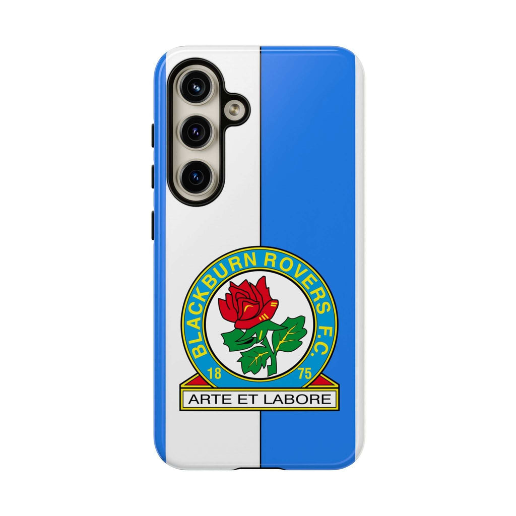 Blackburn Rovers blue and white Samsung phone case with magnetic dual-layer protection and club crest design