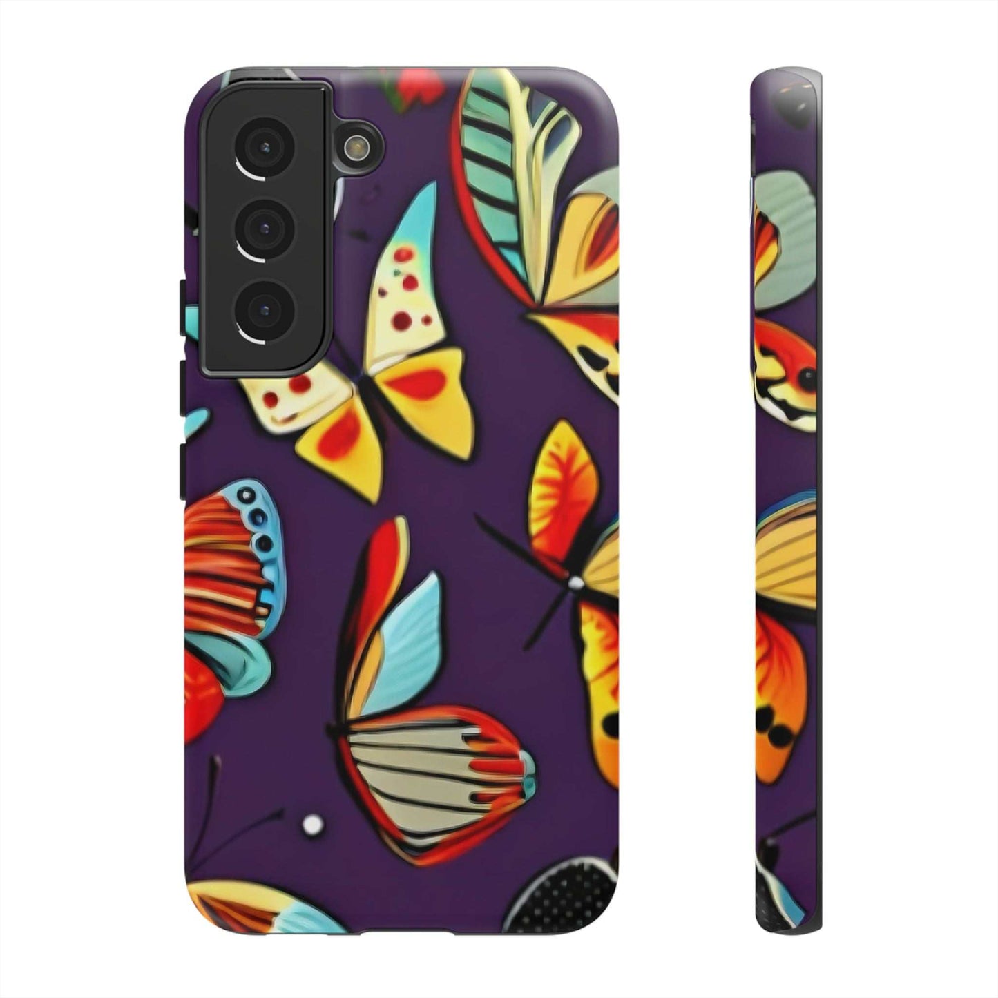 Bright Vibrant Butterfly Samsung Phone Case designed by littlebitz 