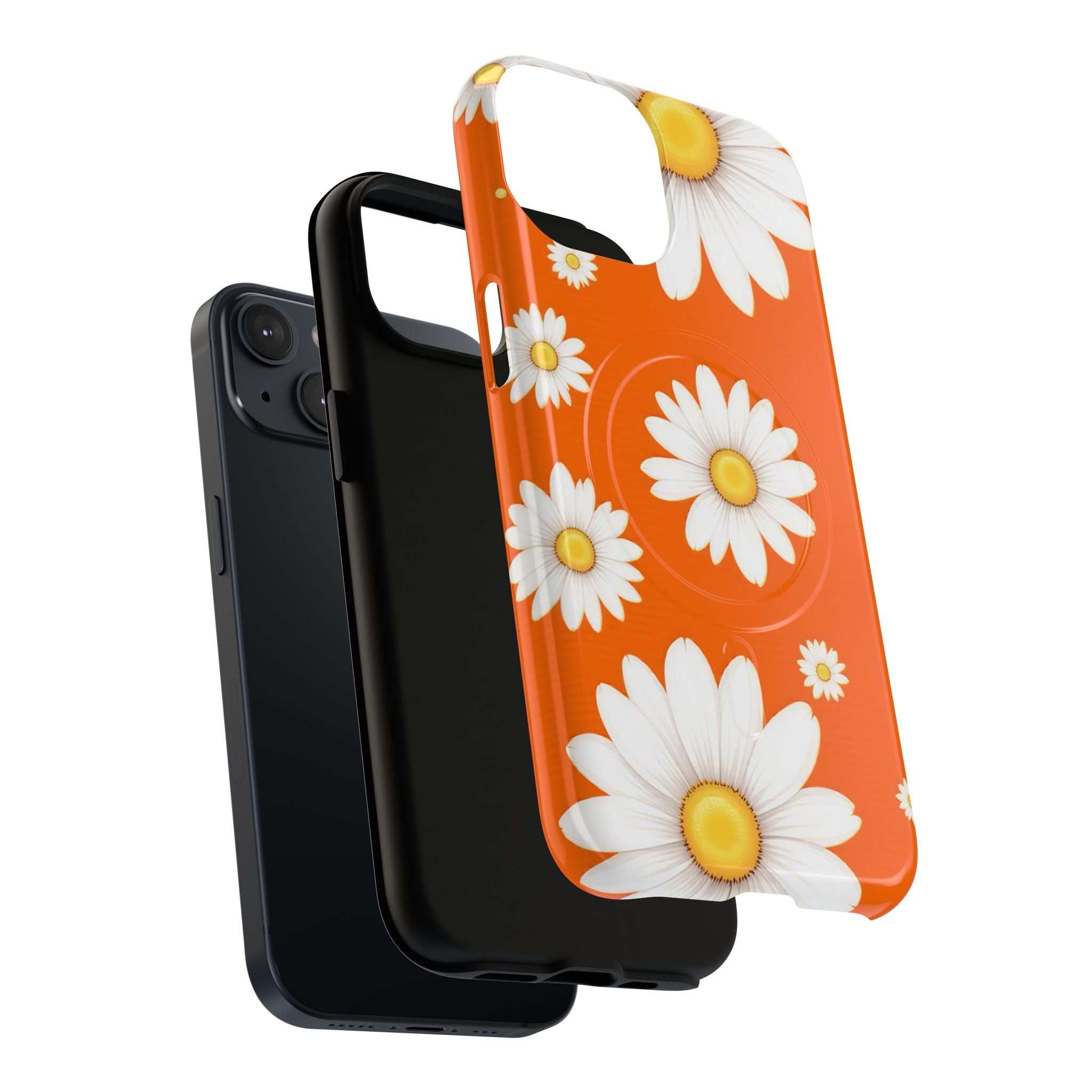 Orange Daisy Design iPhone Magsafe Phone Case