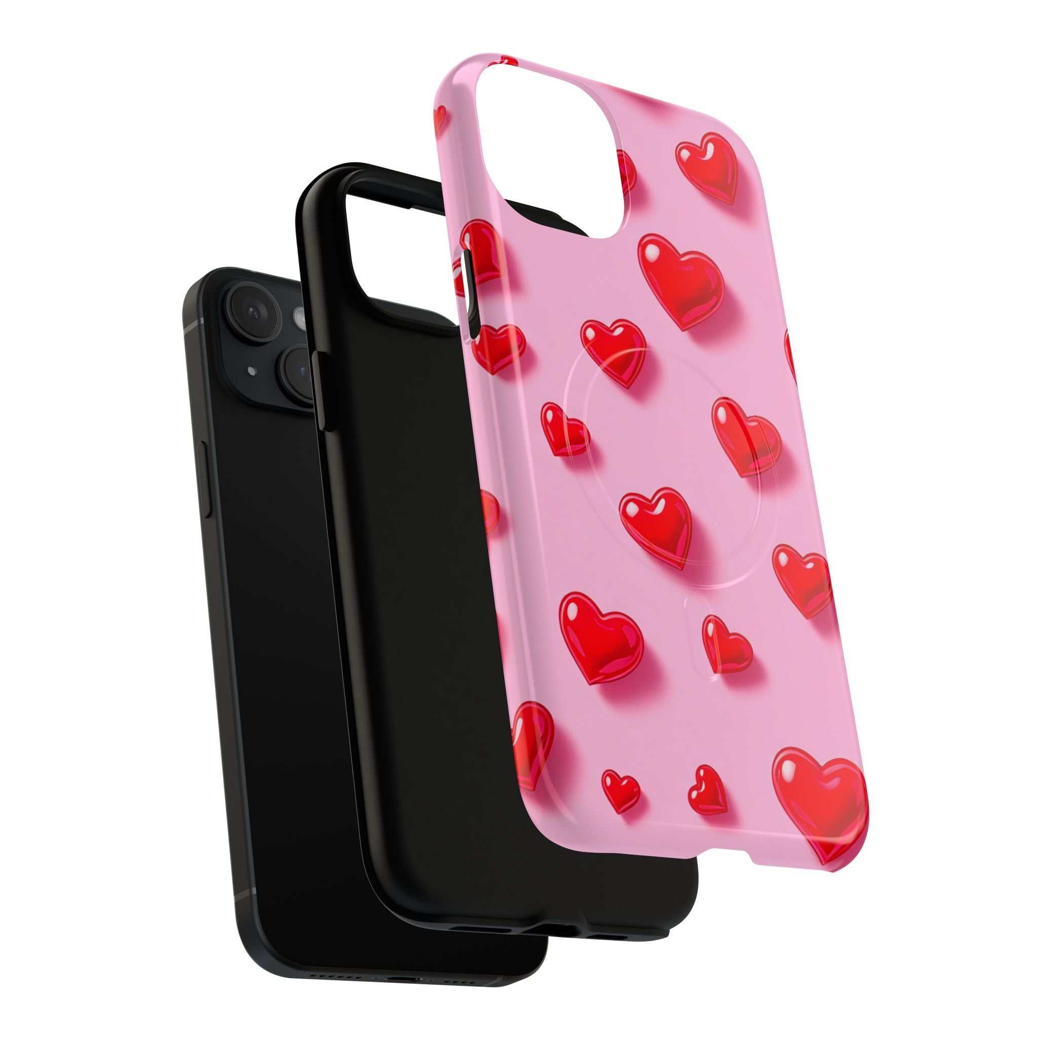 Pink Hearts iPhone Magsafe Phone Case