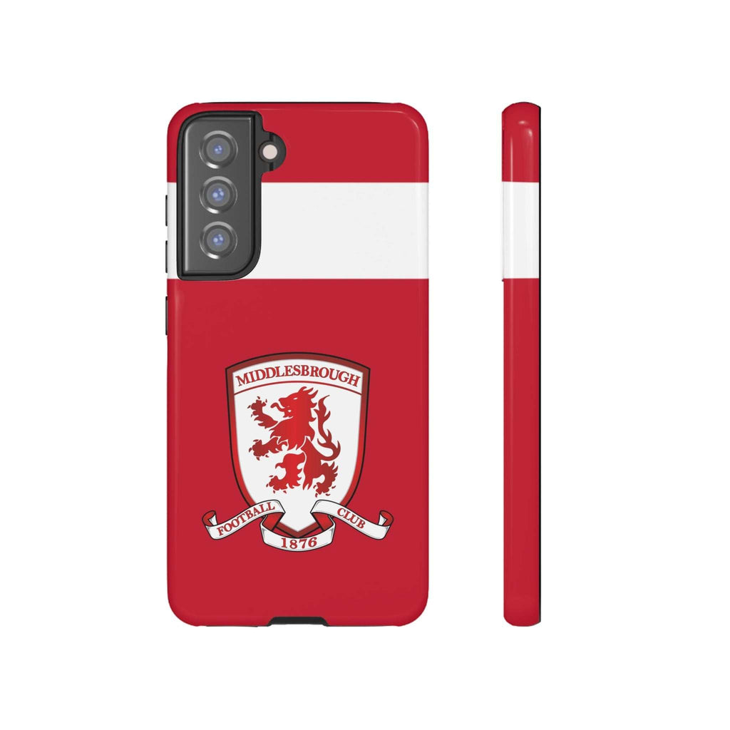 Middlesbrough red Samsung case with club crest and dual layer protection