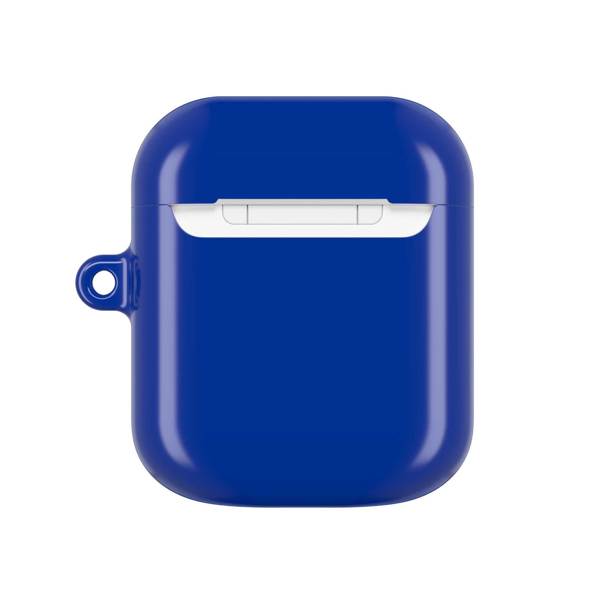 Everton FC AirPods protective case in blue hard shell with glossy finish and shock resistance