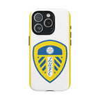 Leeds Utd MagSafe iPhone case with official-inspired crest and dual-layer protection