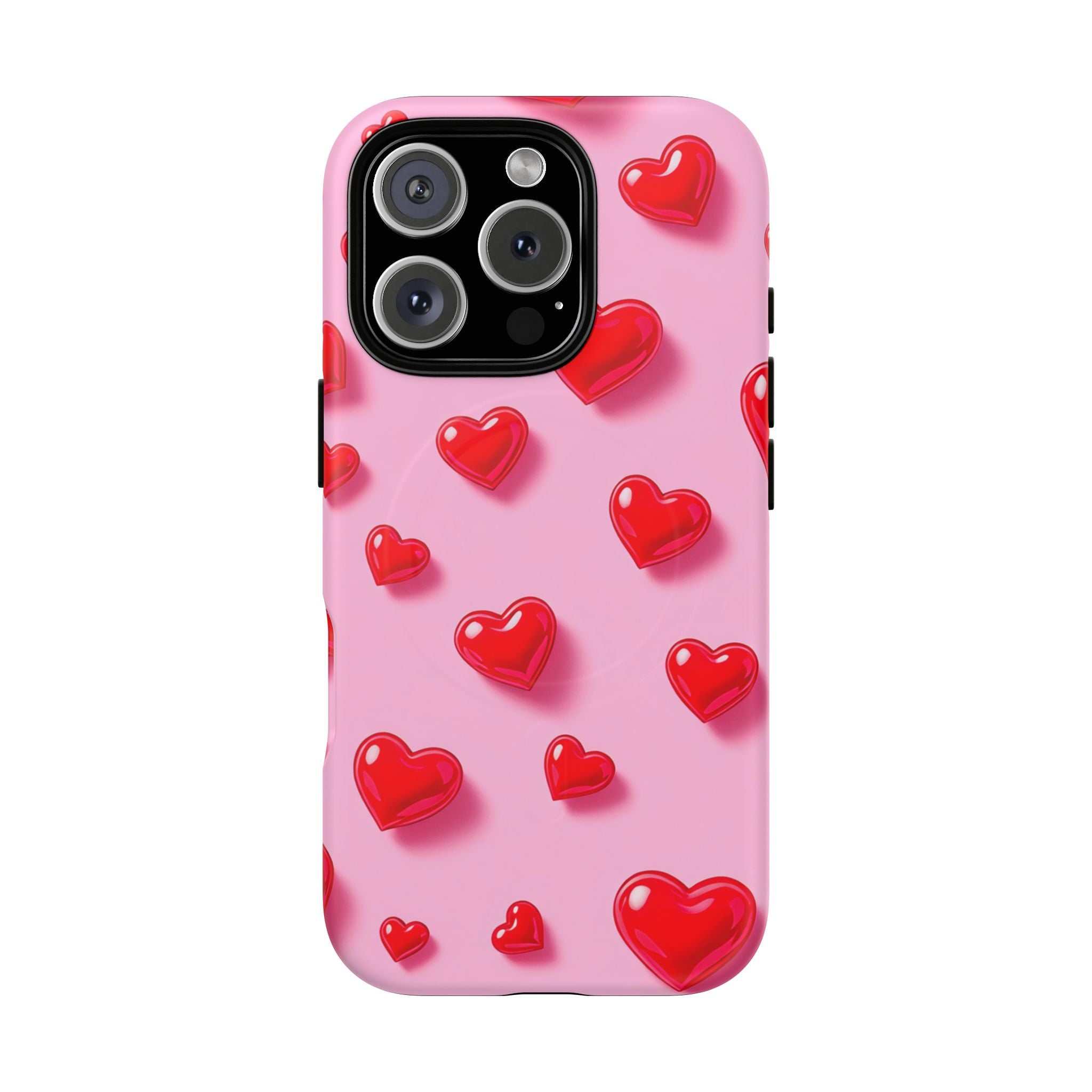 Pink Hearts iPhone Magsafe Phone Case
