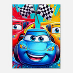 Vibrant Cars Wall Canvas with racing theme and bold colors.