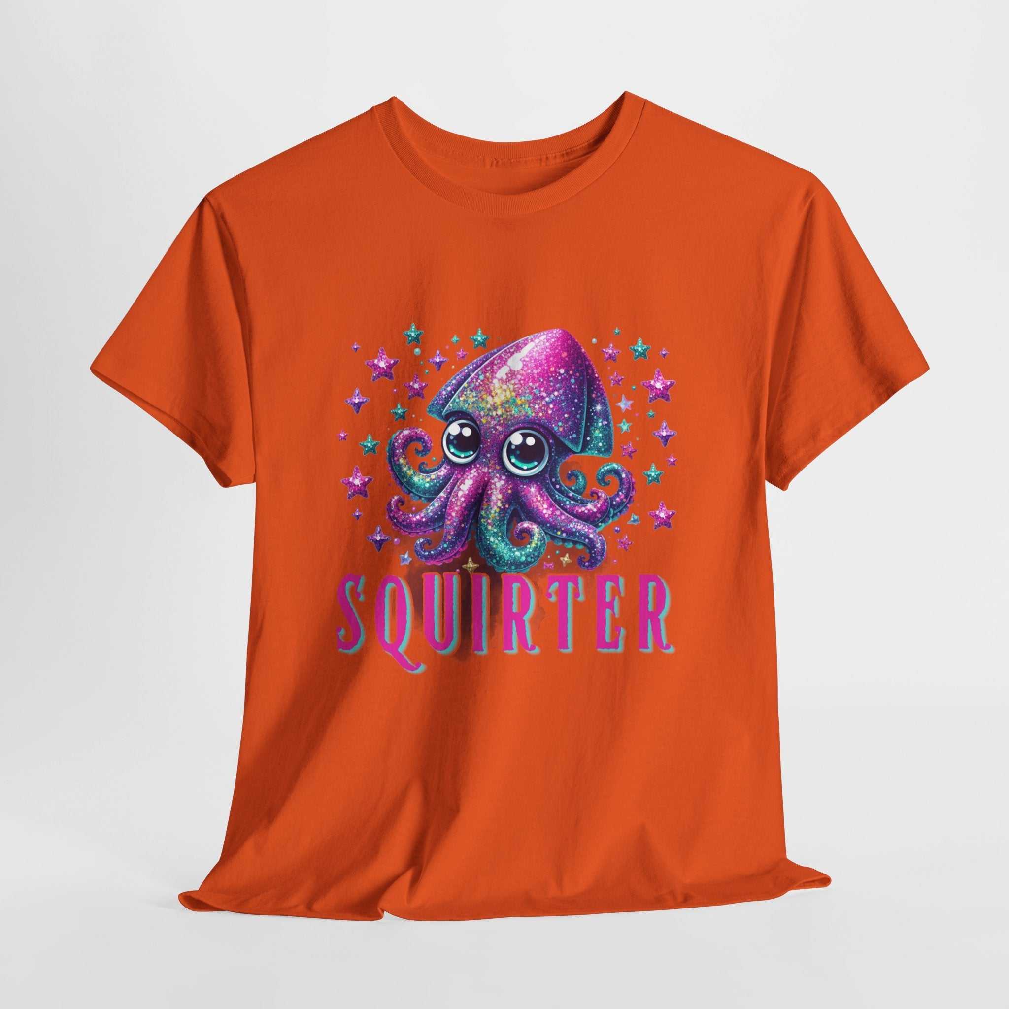 Squirter Fun Squid T-Shirt with playful squid design on soft cotton tee