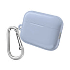 Misty Blue AirPods Pro protective hard shell case with carabiner clip, lightweight and durable, scratch and bump resistant, wireless charging compatible
