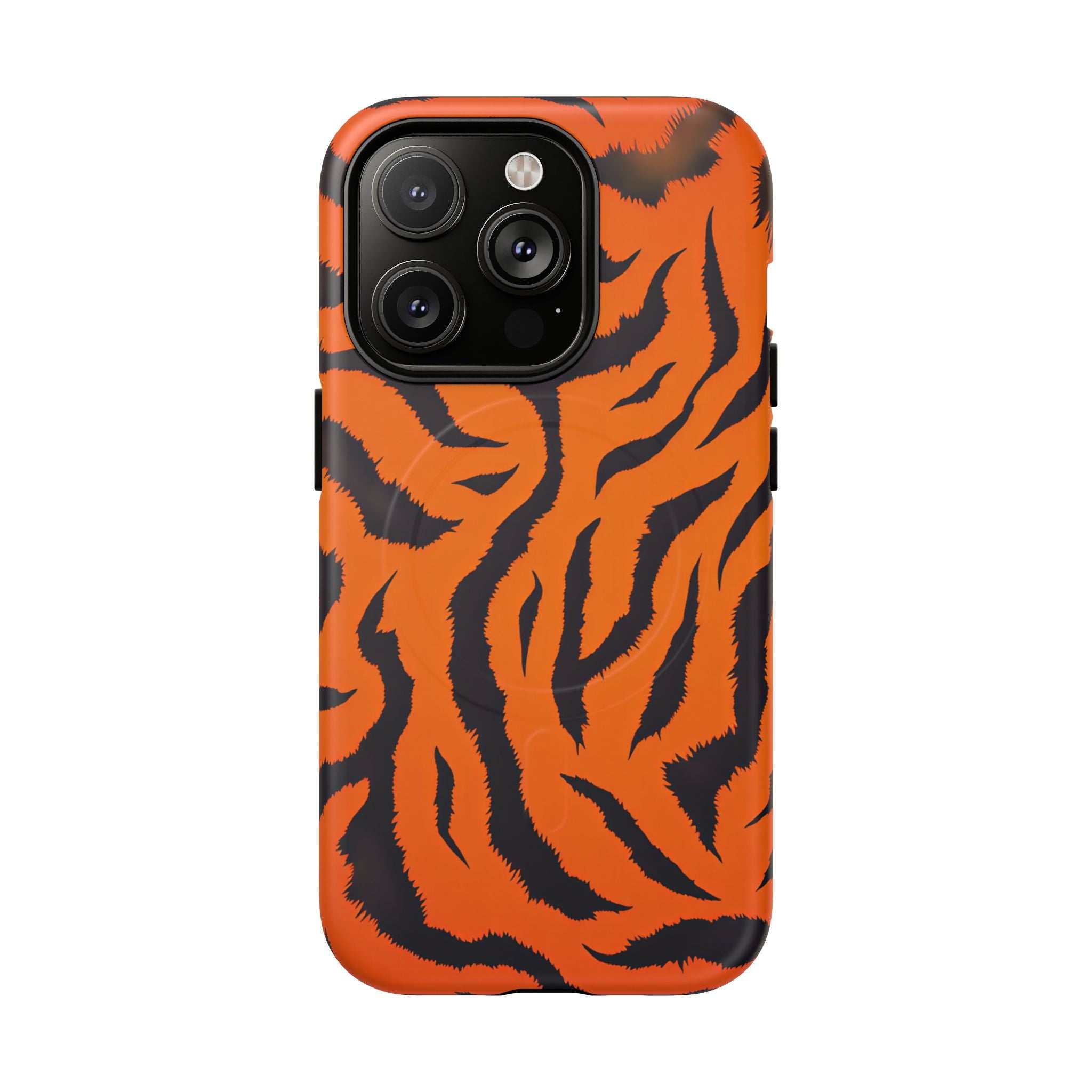 Orange Tiger Print iPhone Magsafe Phone Case