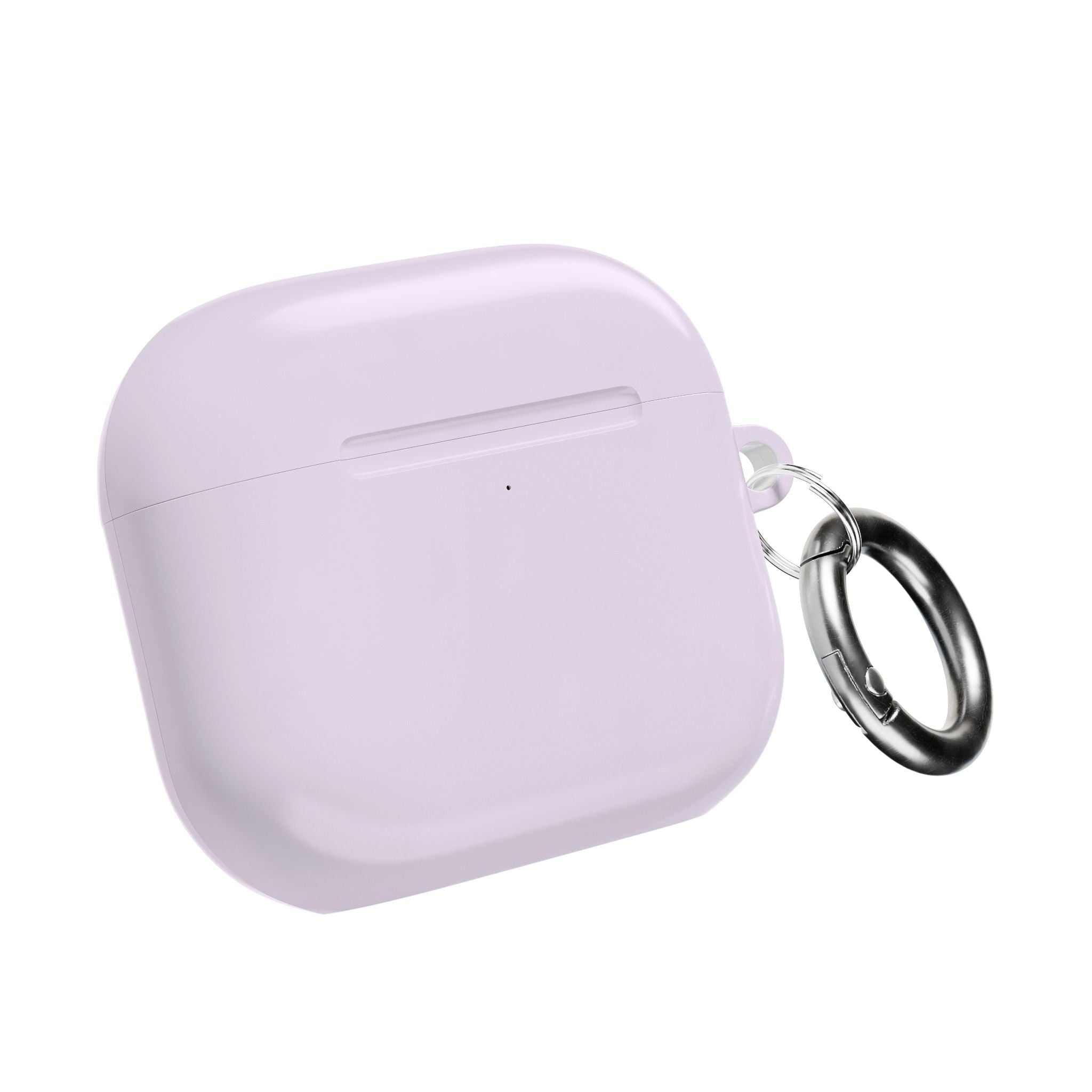 Lavender AirPods Protective Case with hard shell and keyring clip
