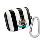 Newcastle United FC AirPods Pro protective case with black and white stripes and club crest