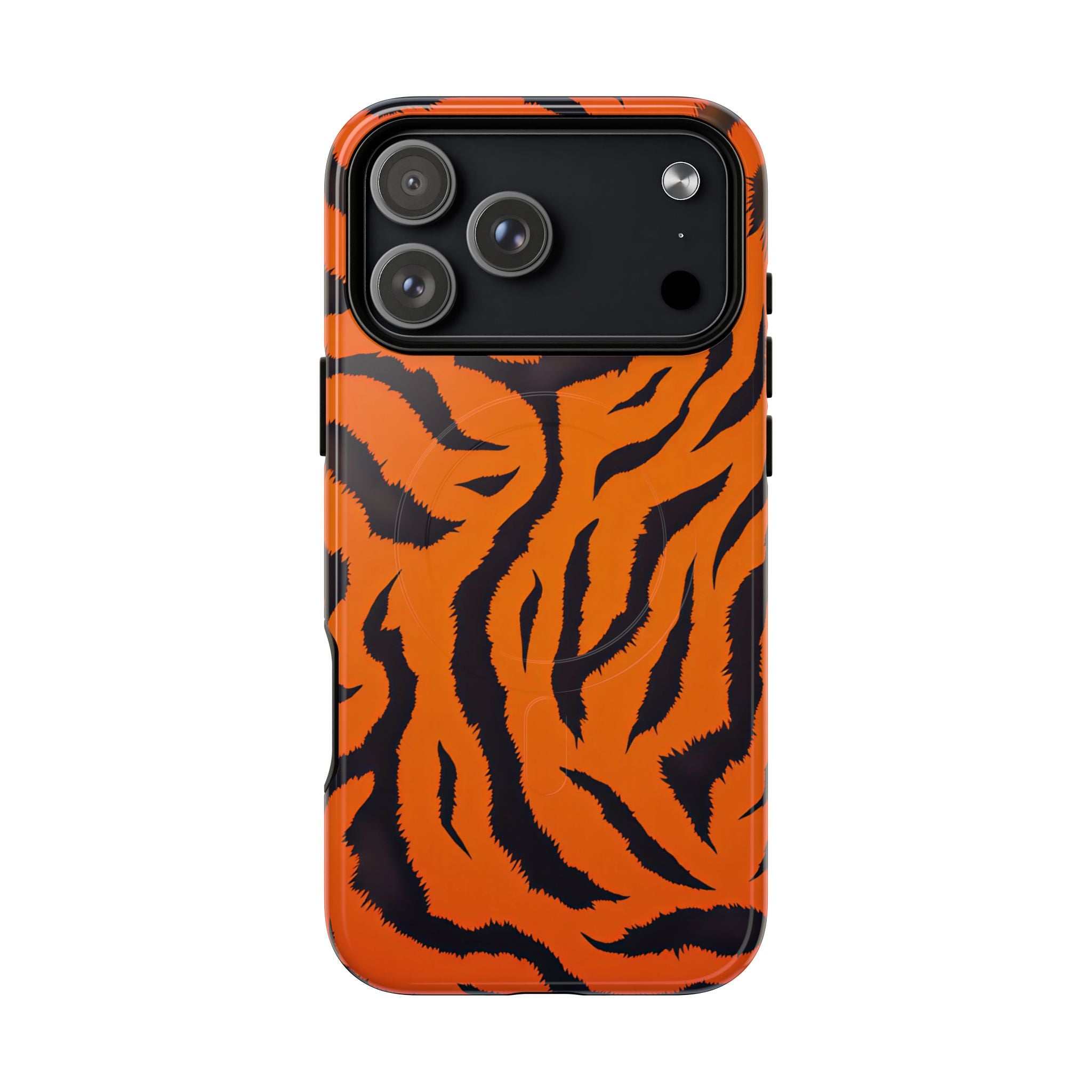 Orange Tiger Print iPhone Magsafe Phone Case