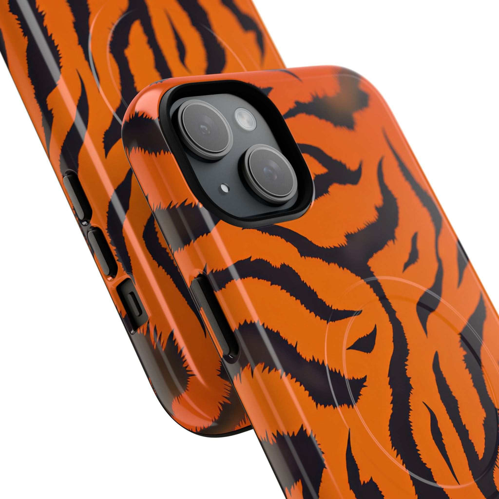 Orange Tiger Print iPhone Magsafe Phone Case