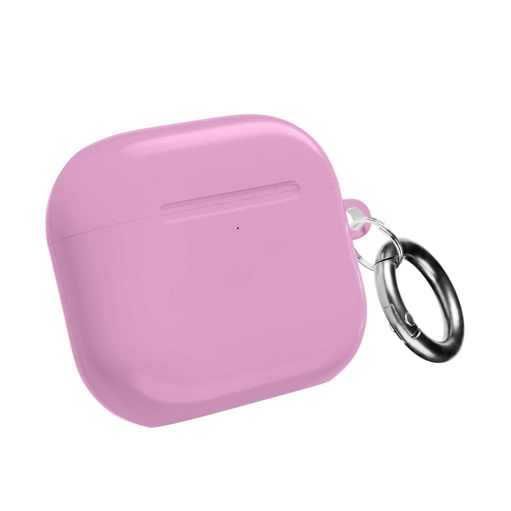 Dusky pink hard shell protective case for AirPods and AirPods Pro with keyring and glossy finish