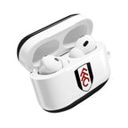 Fulham FC AirPods protective hard case with club crest in black and white, shock-resistant and compatible with wireless charging