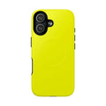 Yellow iPhone Magsafe phone case with dual-layer protection and shock-absorbing TPU liner