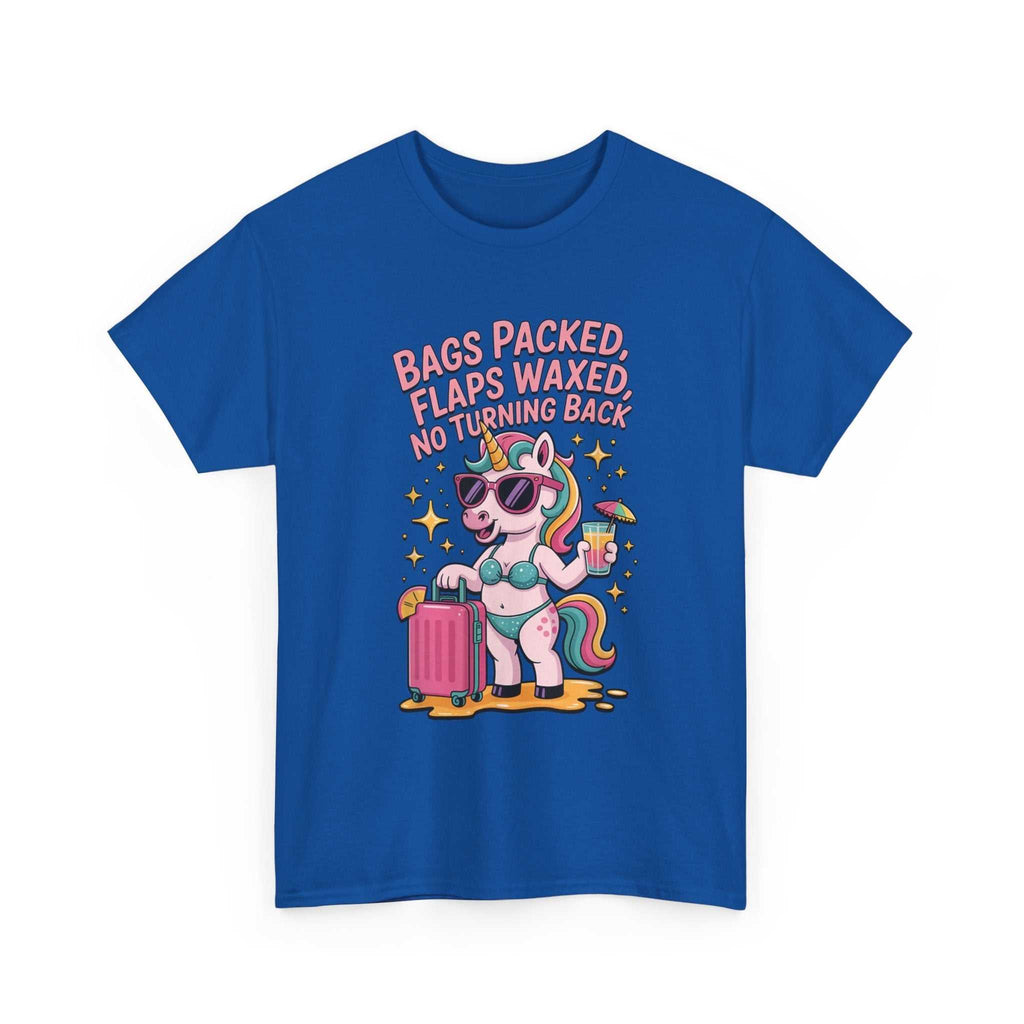 Bags Packed Flaps Waxed T-Shirt for girls trips and wild weekends in soft cotton fabric