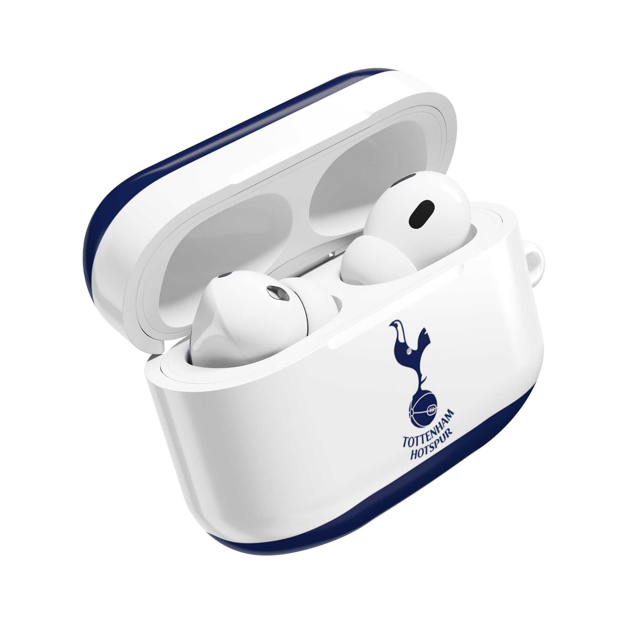 Tottenham FC AirPods protective case with navy and white colors and cockerel crest