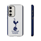 Tottenham FC magnetic Samsung phone case with white and navy colors and shock-absorbing dual-layer protection