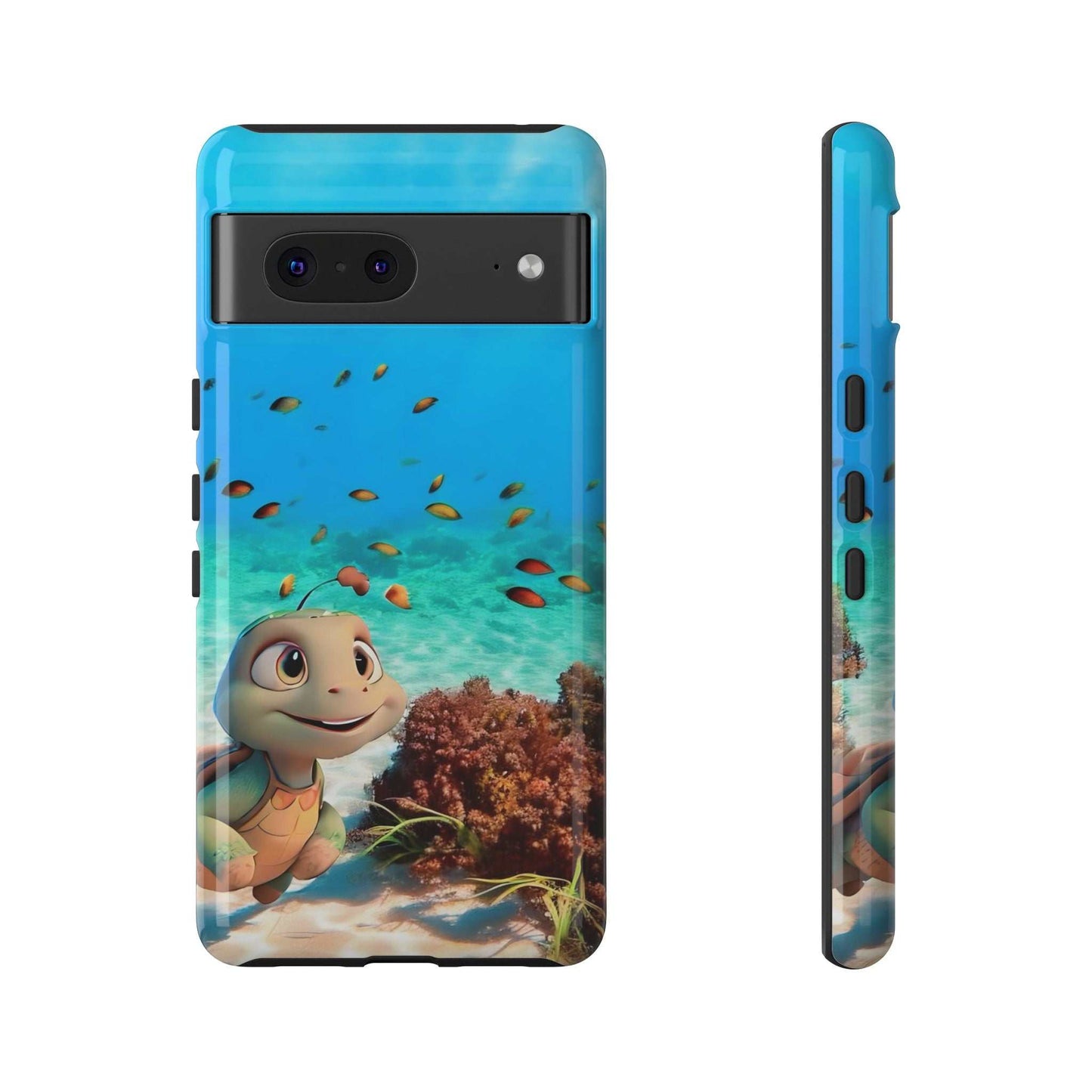 Adorable Turtle Google Pixel Phone Case designed by Littlebitz