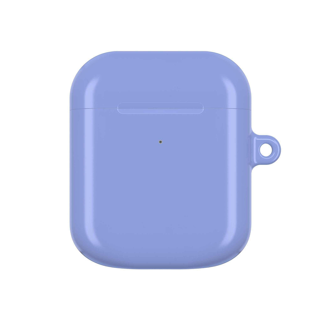 Sky blue hard shell protective case for AirPods and AirPods Pro with glossy finish and wireless charging compatibility