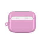Dusky pink hard shell protective case for AirPods and AirPods Pro with glossy finish and wireless charging compatibility