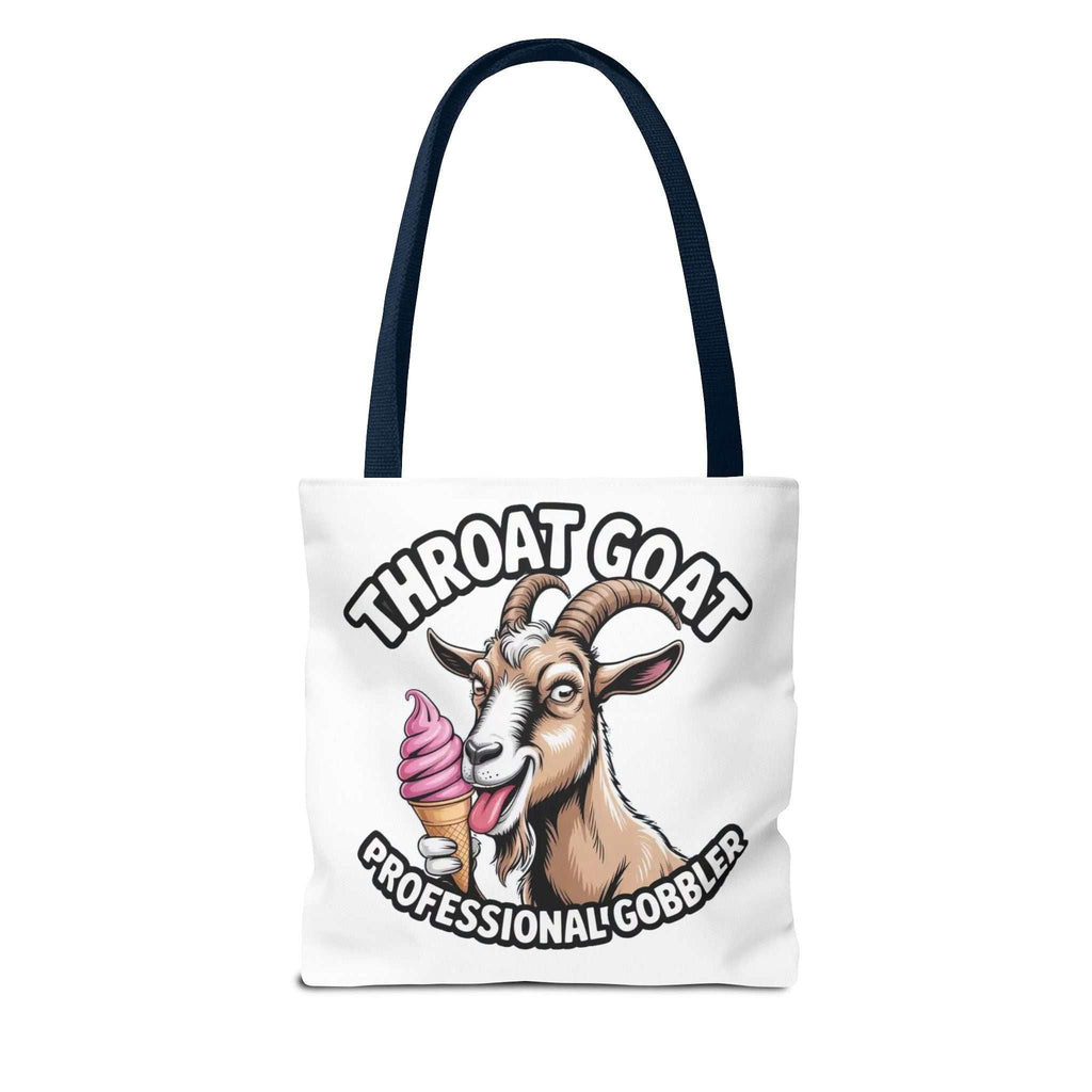 Cheeky Professional Gobbler Funny Tote Bag with colorful handles and durable spun polyester material