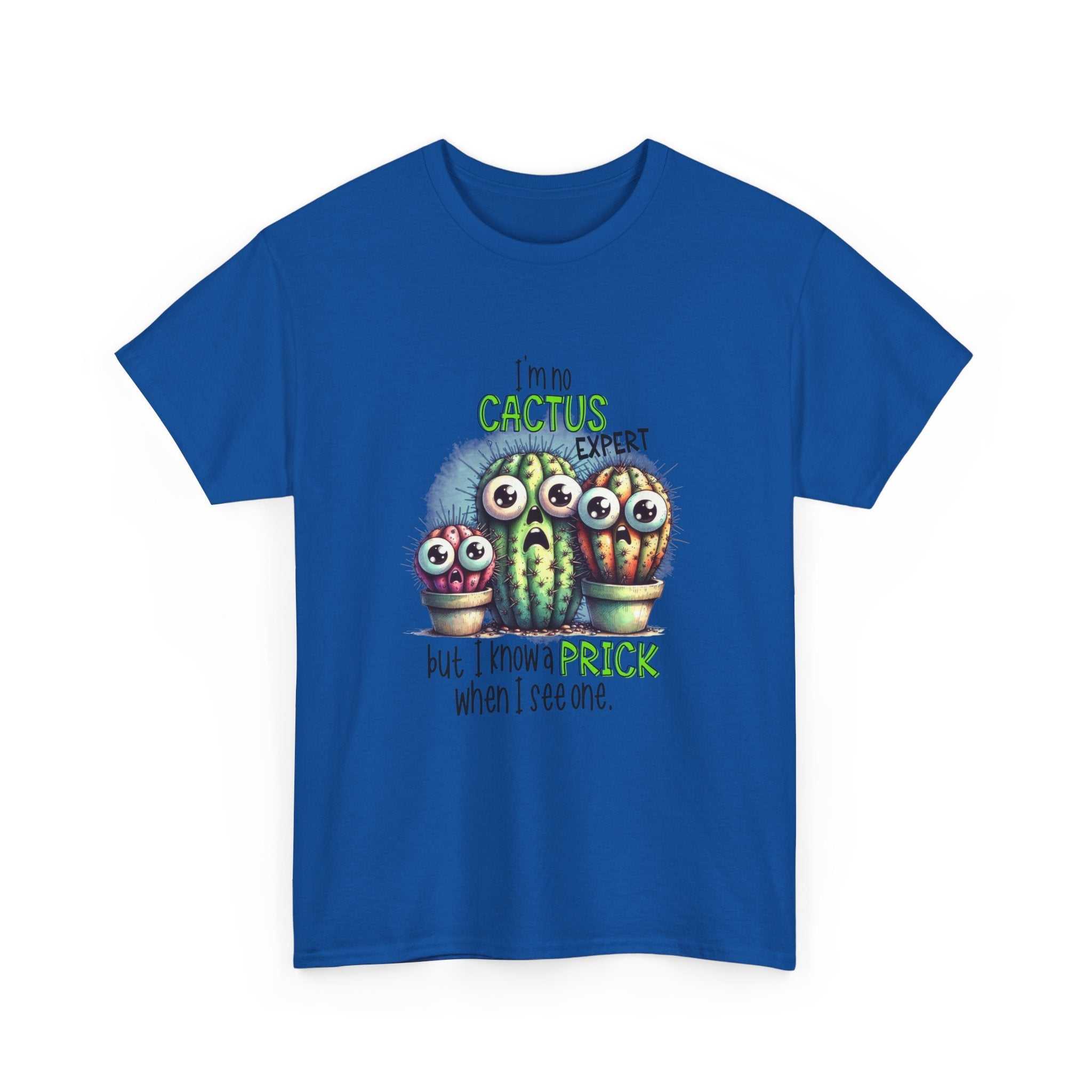 Cactus Expert Fun Graphic T-Shirt with playful cactus design for plant lovers