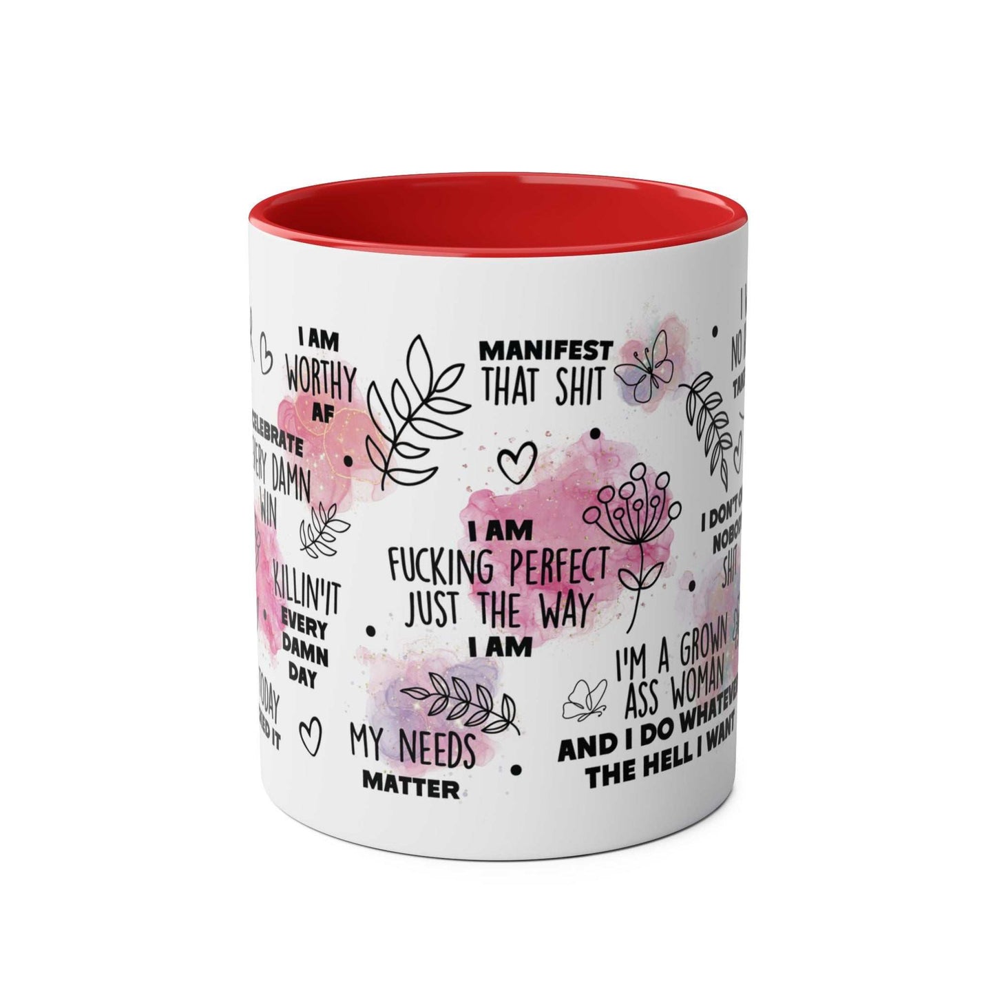 Sweary Quotes Coffee Mug with cheeky sayings, 11oz ceramic, glossy finish.