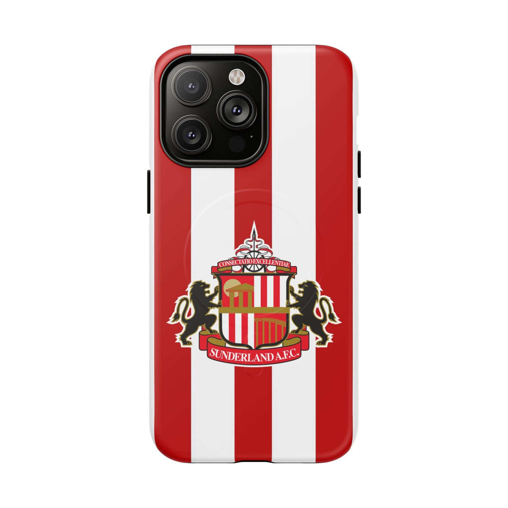 Sunderland FC MagSafe iPhone case with red and white colors and club-inspired crest