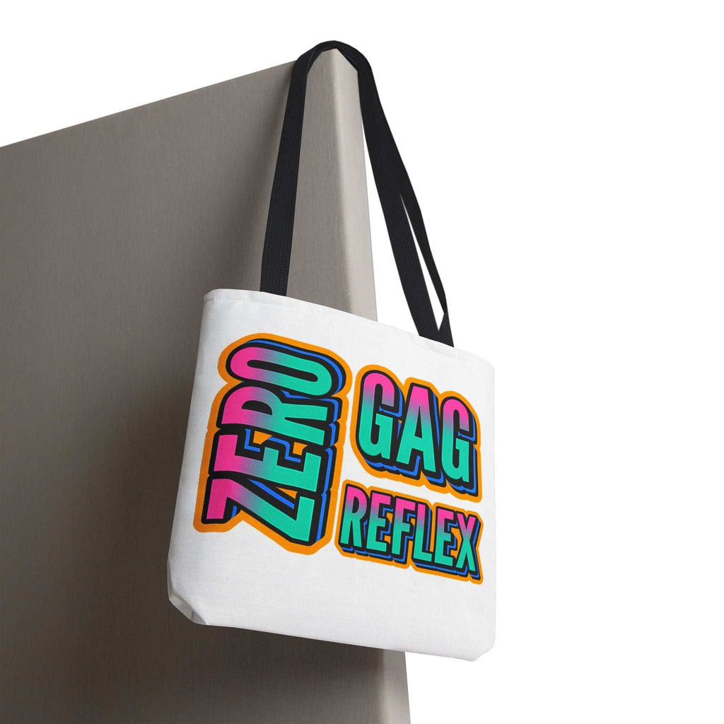 Zero Gag Reflex Tote Bag with cheeky design, durable spun polyester, multiple sizes and handle colors
