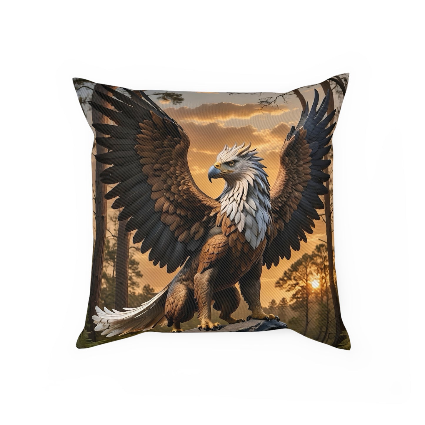 Mythical Grifin Cotton Drill Square Cushion