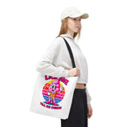 Cheeky Lick Me Till Ice Cream Tote Bag in durable spun polyester with multiple handle colors and sizes for fun, practical use