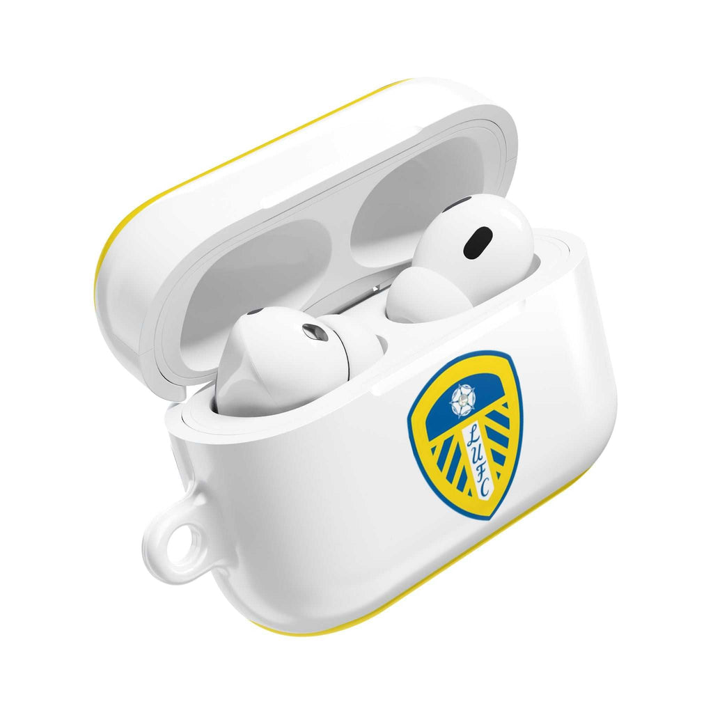 Leeds Utd FC AirPods protective case with club crest and white-blue design for AirPods and AirPods Pro