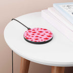 Pink Hearts Design Wireless Charger
