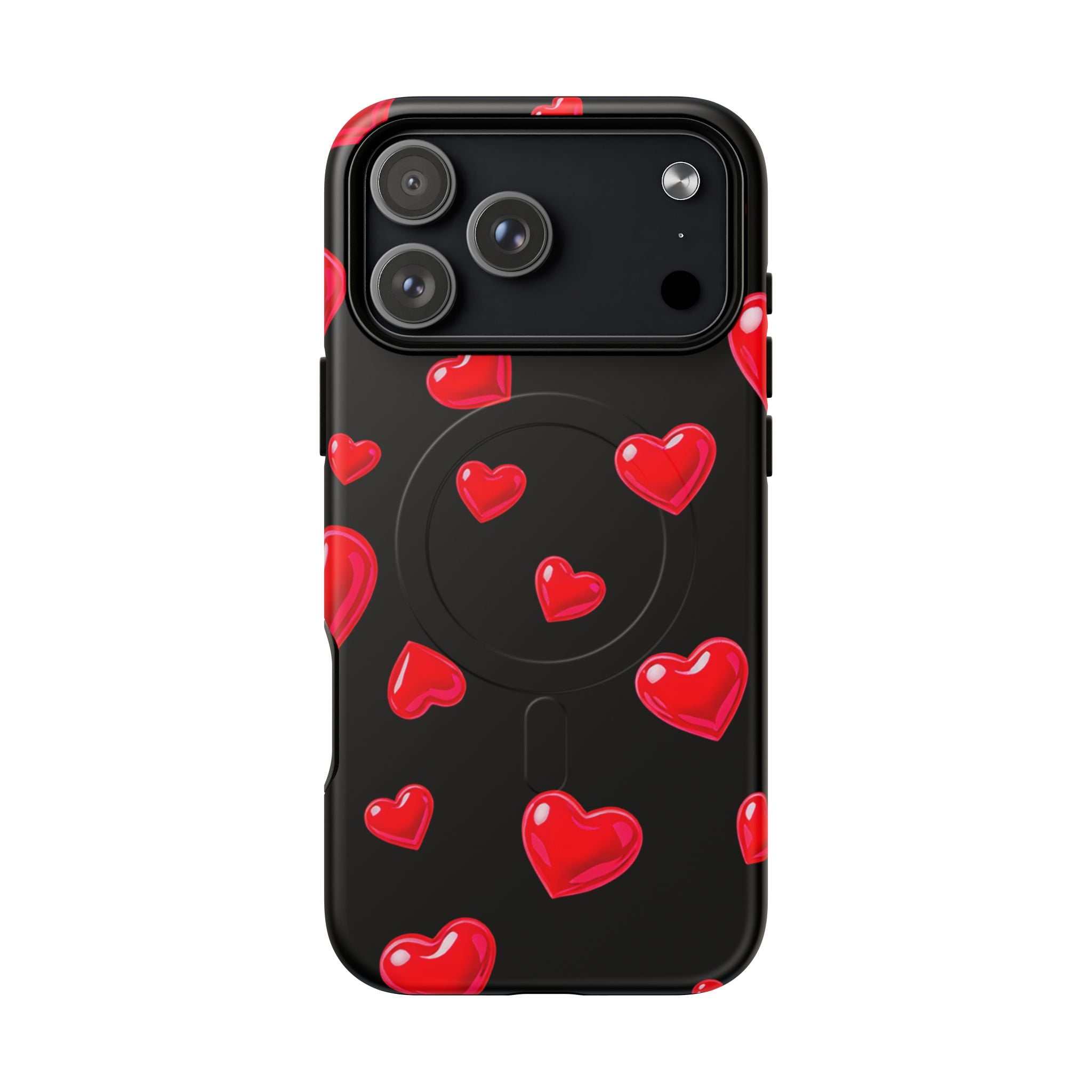 Black Hearts iPhone Magsafe Phone Case