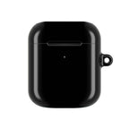 Black AirPods Pro protective hard shell case with glossy finish and keyring loop