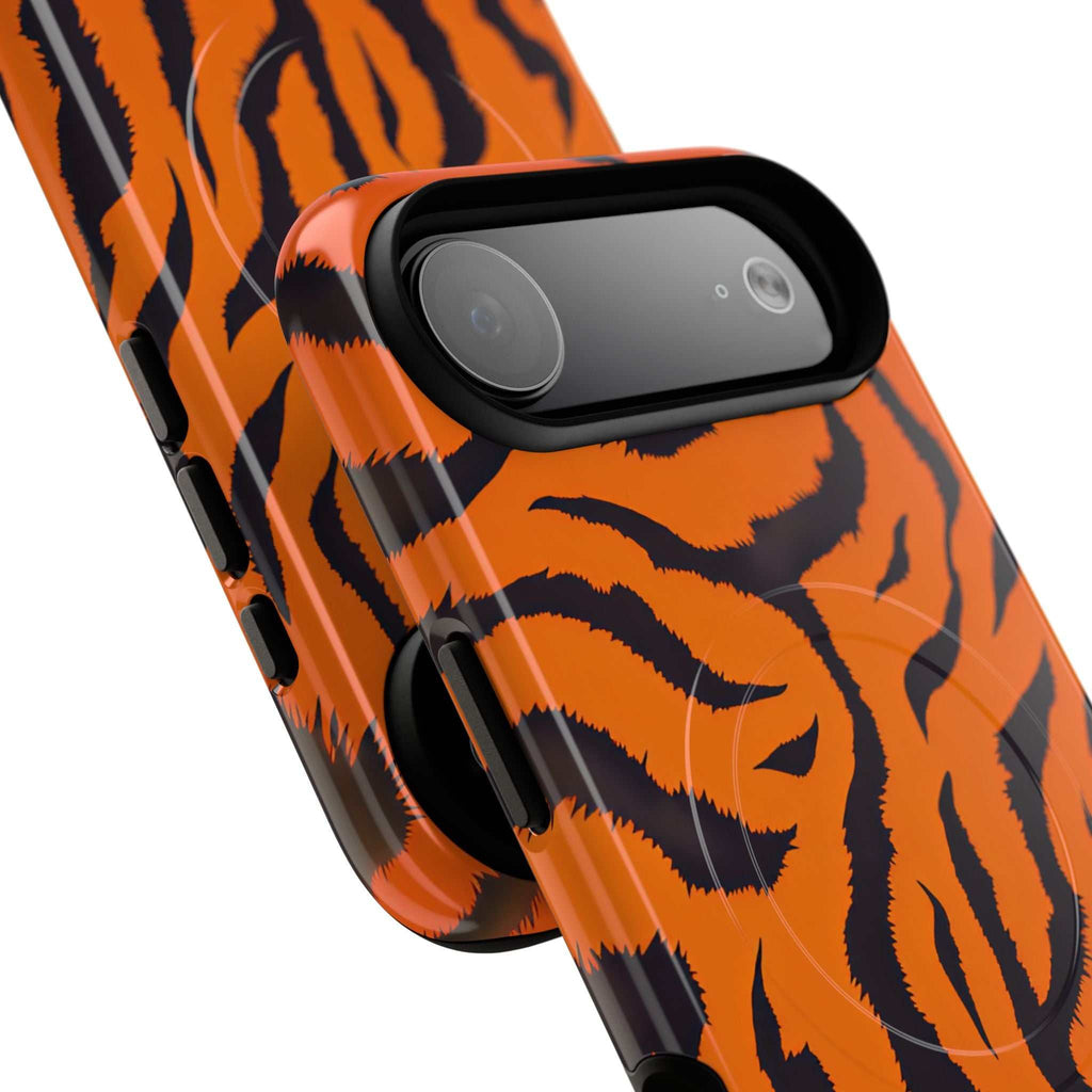 Orange Tiger Print iPhone Magsafe Phone Case