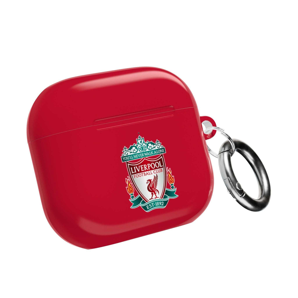 Liverpool FC AirPods protective case in red with club crest and keyring attachment