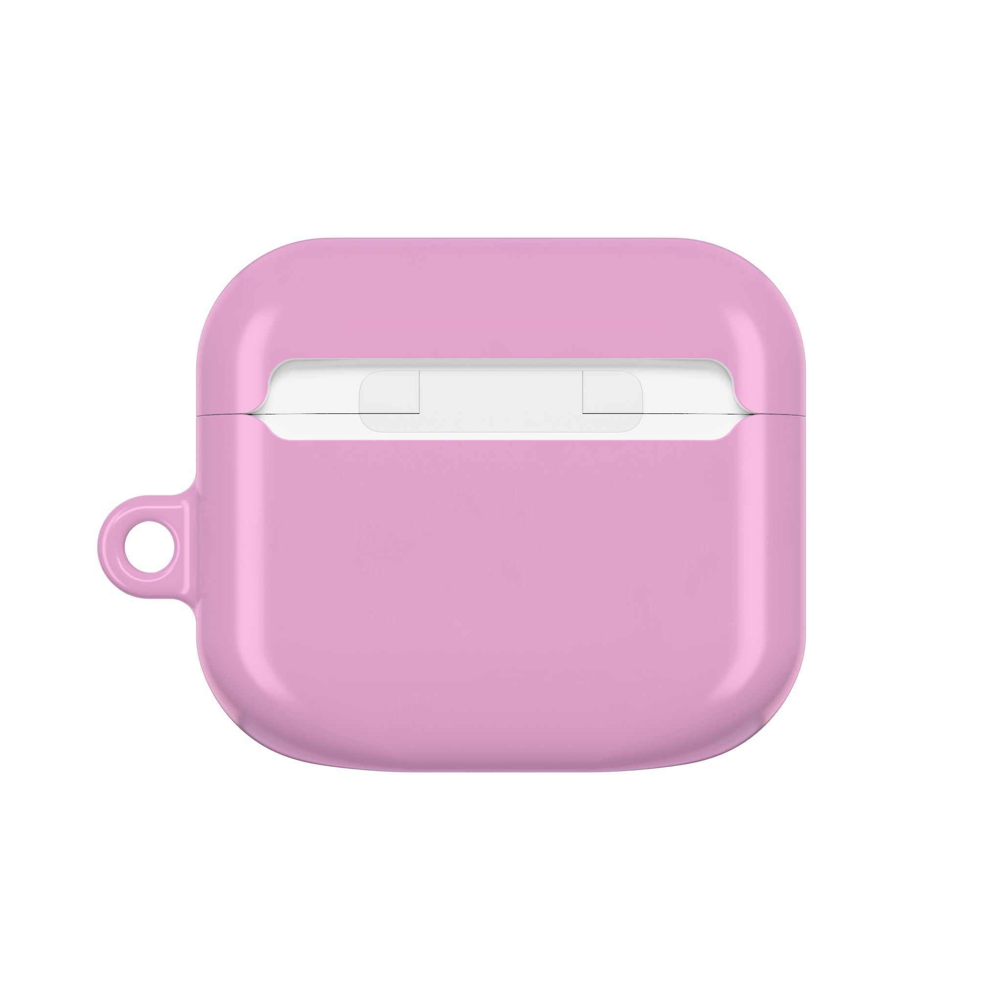 Dusky pink glossy hard shell protective case for AirPods and AirPods Pro with wireless charging compatibility