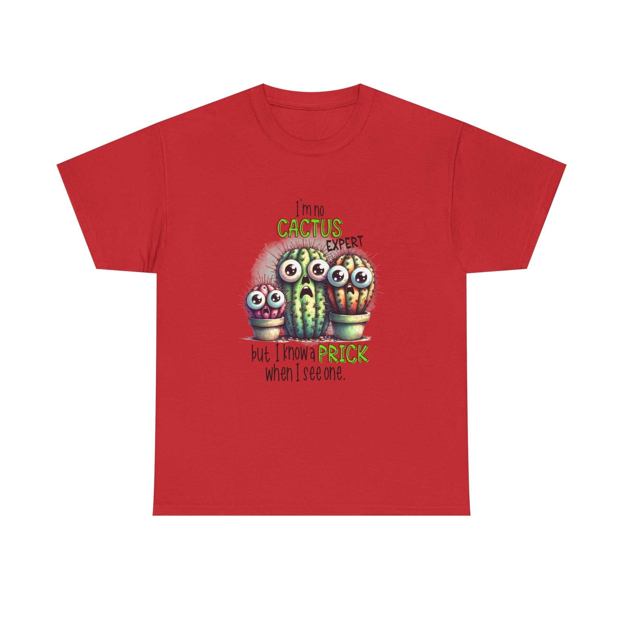 Cactus Expert Fun Graphic T-Shirt with humorous cactus design for plant lovers