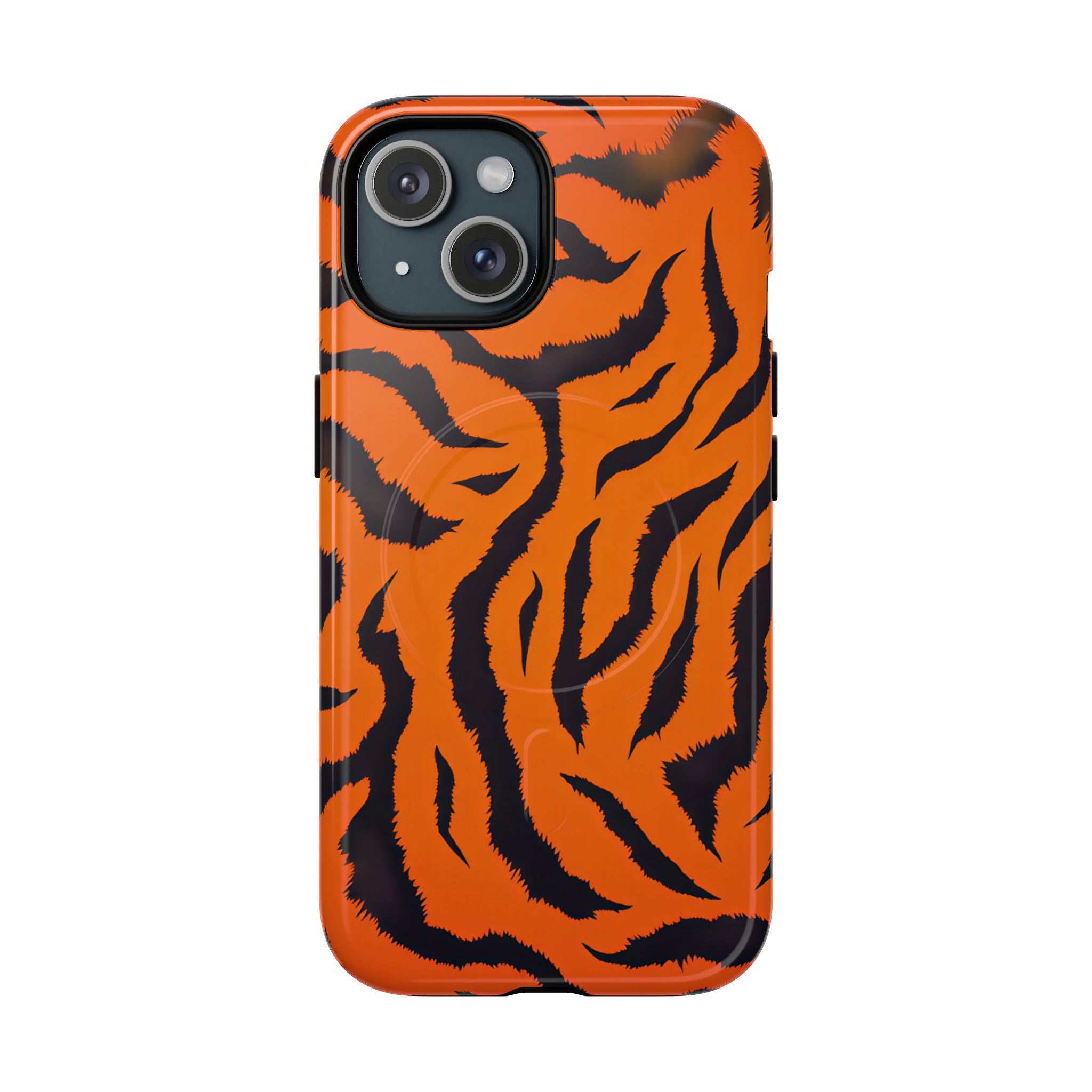 Orange Tiger Print iPhone Magsafe Phone Case