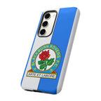 Blackburn Rovers Magnetic Samsung phone case with blue and white colors and dual-layer protection