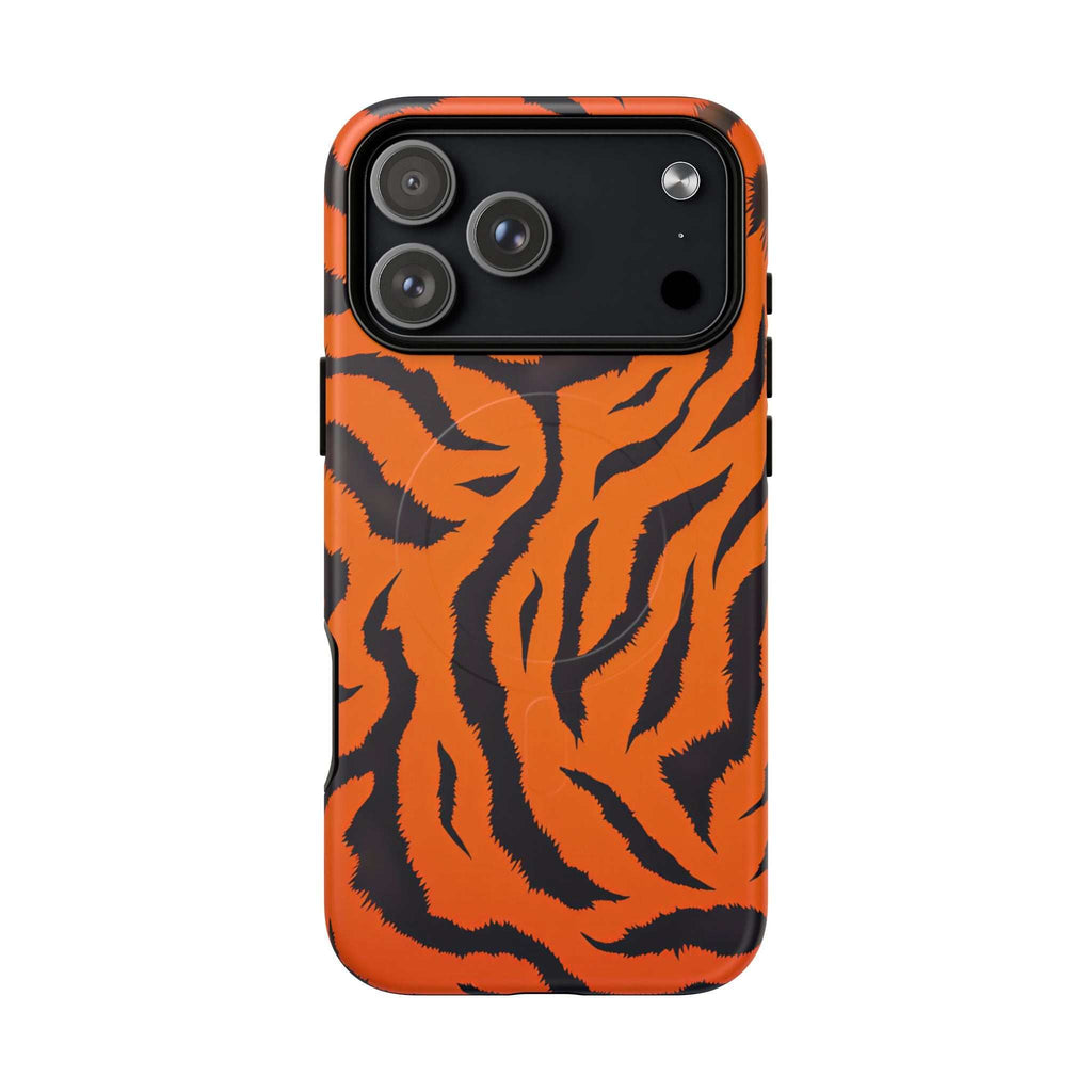 Orange Tiger Print iPhone Magsafe Phone Case